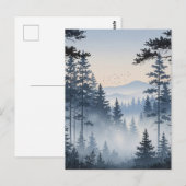 Waterverf van het dennenbos briefkaart (Voorkant / Achterkant)