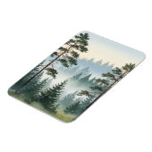 Waterverf van het dennenbos magneet (Linkerzijde)