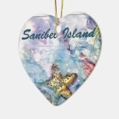 Waterverf van het eiland Florida Art Keramisch Ornament (Links)