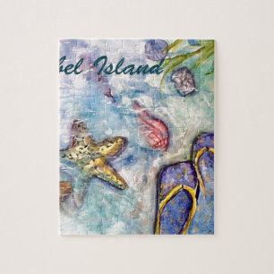 Waterverf van het eiland Florida Art Legpuzzel