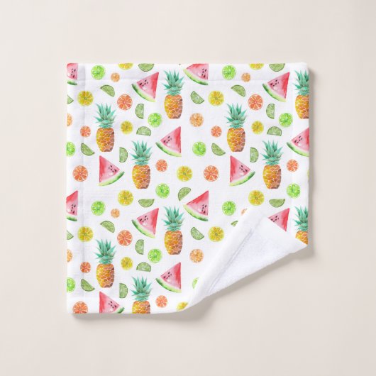 Waterverf van het fruitpatroon bad handdoek (Wasdoekje)