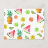 Waterverf van het fruitpatroon briefkaart (Voorkant)