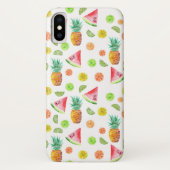 Waterverf van het fruitpatroon Case-Mate iPhone case (Achterkant)