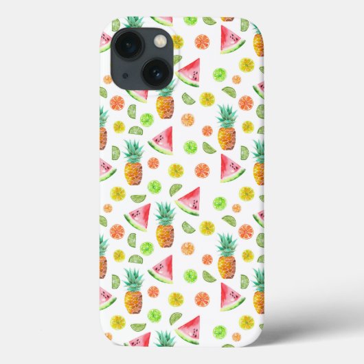 Waterverf van het fruitpatroon Case-Mate iPhone case (Achterkant)