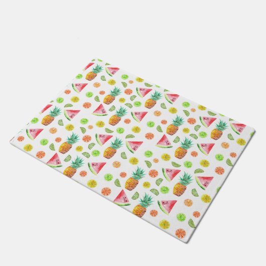 Waterverf van het fruitpatroon deurmat (Schuin)