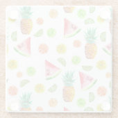 Waterverf van het fruitpatroon glazen onderzetter (Achterkant)