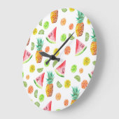 Waterverf van het fruitpatroon grote klok (Hoek)