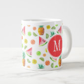 Waterverf van het fruitpatroon grote koffiekop (Voorkant rechts)