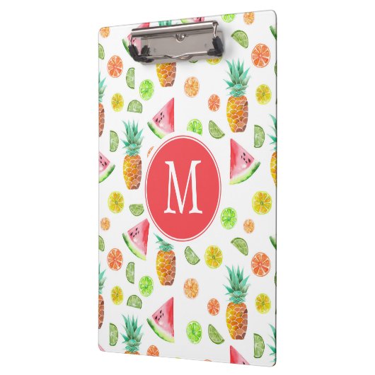 Waterverf van het fruitpatroon klembord (Links)