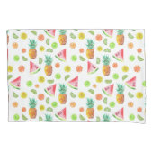 Waterverf van het fruitpatroon kussensloop (Voorkant-Links)