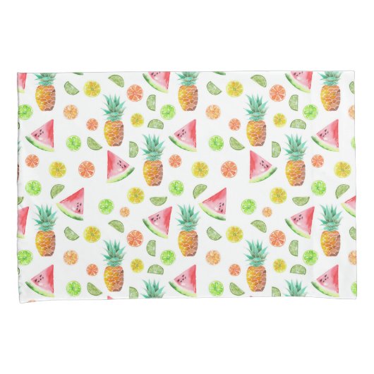 Waterverf van het fruitpatroon kussensloop (Voorkant-Rechts)