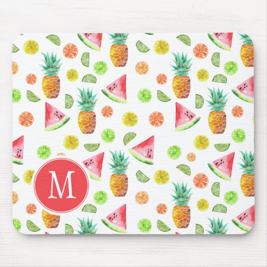 Waterverf van het fruitpatroon muismat (Voorkant)