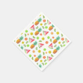 Waterverf van het fruitpatroon servet (Hoek)