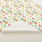 Waterverf van het fruitpatroon sherpa deken (3/4)