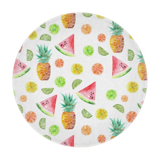 Waterverf van het fruitpatroon snijplank (Voorkant)