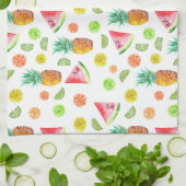 Waterverf van het fruitpatroon theedoek (Gevouwen)