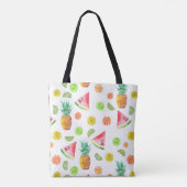 Waterverf van het fruitpatroon tote bag (Achterkant)