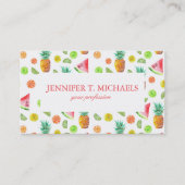 Waterverf van het fruitpatroon visitekaartje (Voorkant)