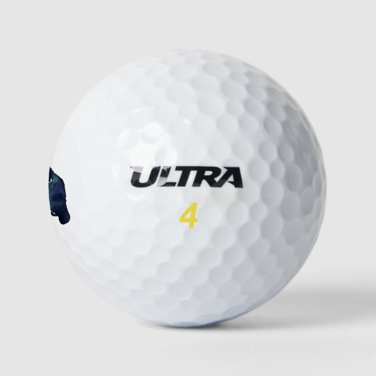 Waterverf van het Havanese Hondenras Silhouette Golfballen (Logo)