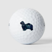 Waterverf van het Havanese Hondenras Silhouette Golfballen (Voorkant)