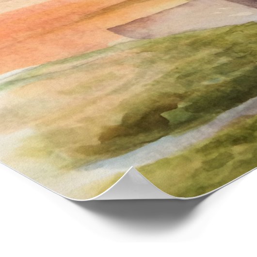 Waterverf van het Ierse kasteel, Doolin Poster (Hoek)