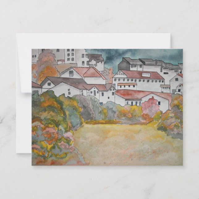 Waterverf van het Italiaanse landschap Toscane (Voorkant)