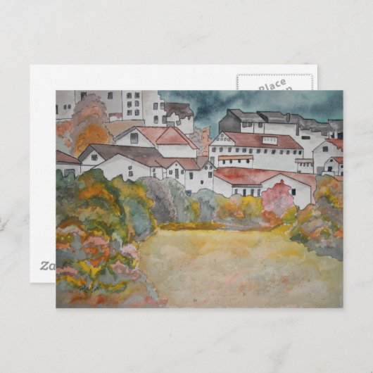 Waterverf van het Italiaanse landschap Toscane Briefkaart (Voorkant / Achterkant)