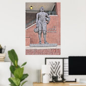 Waterverf van het Jim Thorpe Museum in Oklahoma Poster (Thuiskantoor)