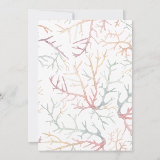 Waterverf van het kuststrand van Florida Invitatie Kaart (Achterkant)