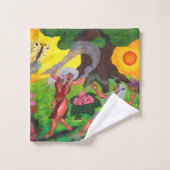 Waterverf van het leven dans Joy Love Art Bad Handdoek (Wasdoekje)