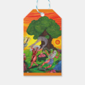 Waterverf van het leven dans Joy Love Art Cadeaulabel (Voorkant)