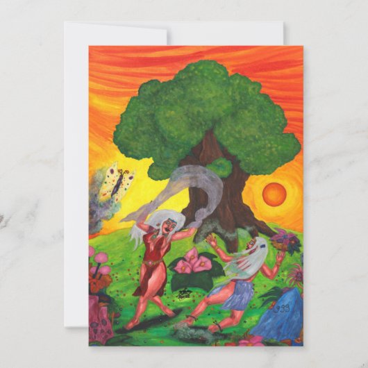 Waterverf van het leven dans Joy Love Art Kaart (Voorkant)