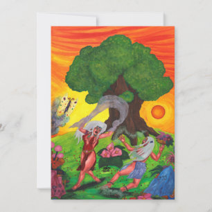 Waterverf van het leven dans Joy Love Art Kaart