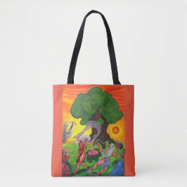 Waterverf van het leven dans Joy Love Art Tote Bag