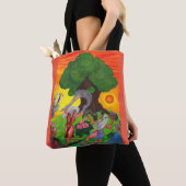 Waterverf van het leven dans Joy Love Art Tote Bag (Dichtbij)