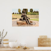 Waterverf van het Lincoln Memorial in Louisville Poster (Keuken)