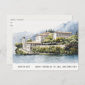 Waterverf van het meer Como Northern Italië Briefkaart (Voorkant / Achterkant)