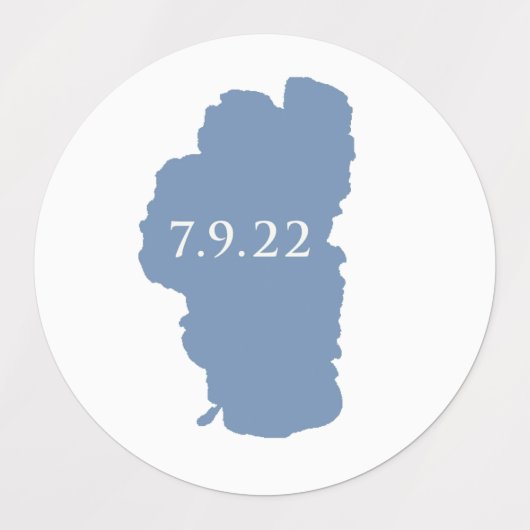 Waterverf van het meer van Tahoe Wedding Favor Lab Labels (Design 2)