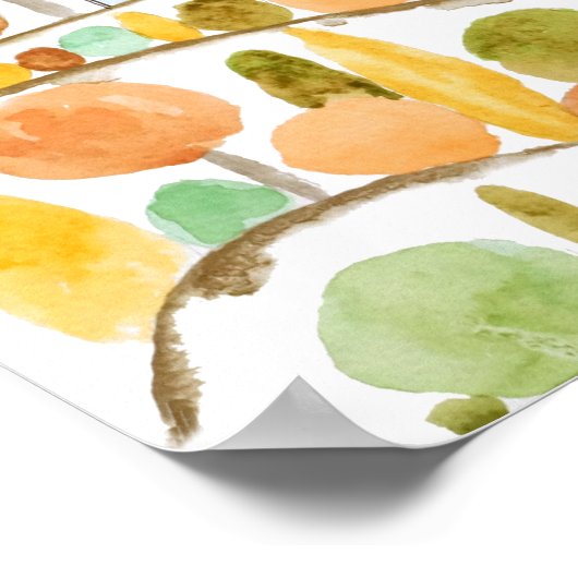 waterverf van het najaar poster (Hoek)