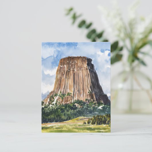 Waterverf van het Nationaal Monument van de Duivel Briefkaart (Staand voorkant)