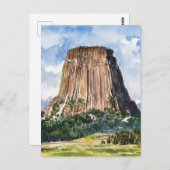 Waterverf van het Nationaal Monument van de Duivel Briefkaart (Voorkant / Achterkant)