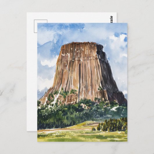 Waterverf van het Nationaal Monument van de Duivel Briefkaart (Voorkant / Achterkant)