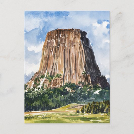 Waterverf van het Nationaal Monument van de Duivel Briefkaart (Voorkant)