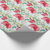 Waterverf van het natuur van het roodgeperst fruit cadeaupapier (Hoek)