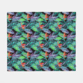 Waterverf van het paradijs fleece deken (Voorkant (Horizontaal))