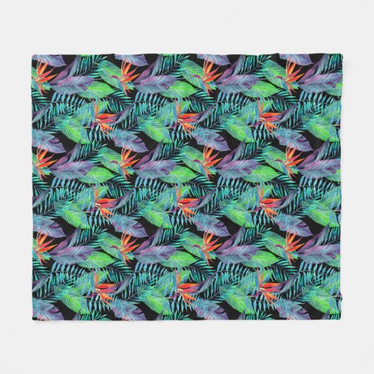 Waterverf van het paradijs fleece deken (Voorkant (Horizontaal))