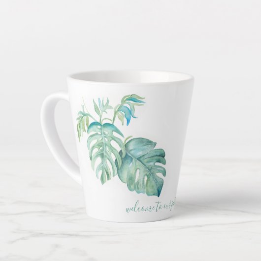 Waterverf van het Paradijs Latte Mok (Linkerhoek)