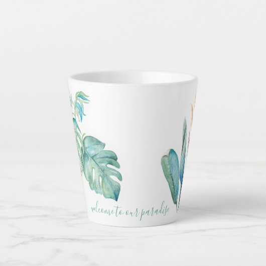 Waterverf van het Paradijs Latte Mok (Voorkant)