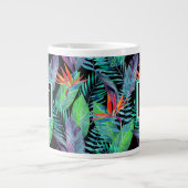 Waterverf van het paradijs | Voeg je Initiaal toe Grote Koffiekop (Voorkant)