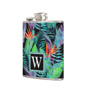 Waterverf van het paradijs | Voeg je Initiaal toe Heupfles (Links)